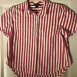 Forever 21 Short Sleeve Button Down Blouse